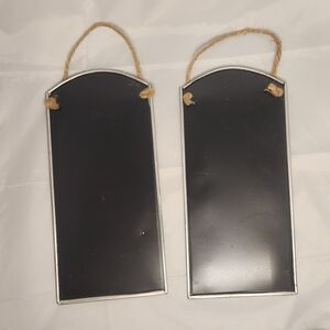 Lot of 2 12” Chalk Plaque Signs Decoration